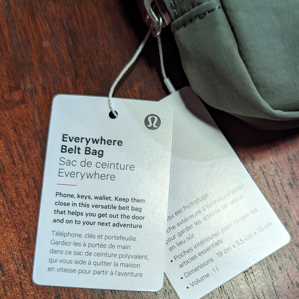 Lululemon Everywhere belt bag 1L green sage NWT - Picture 9 of 10